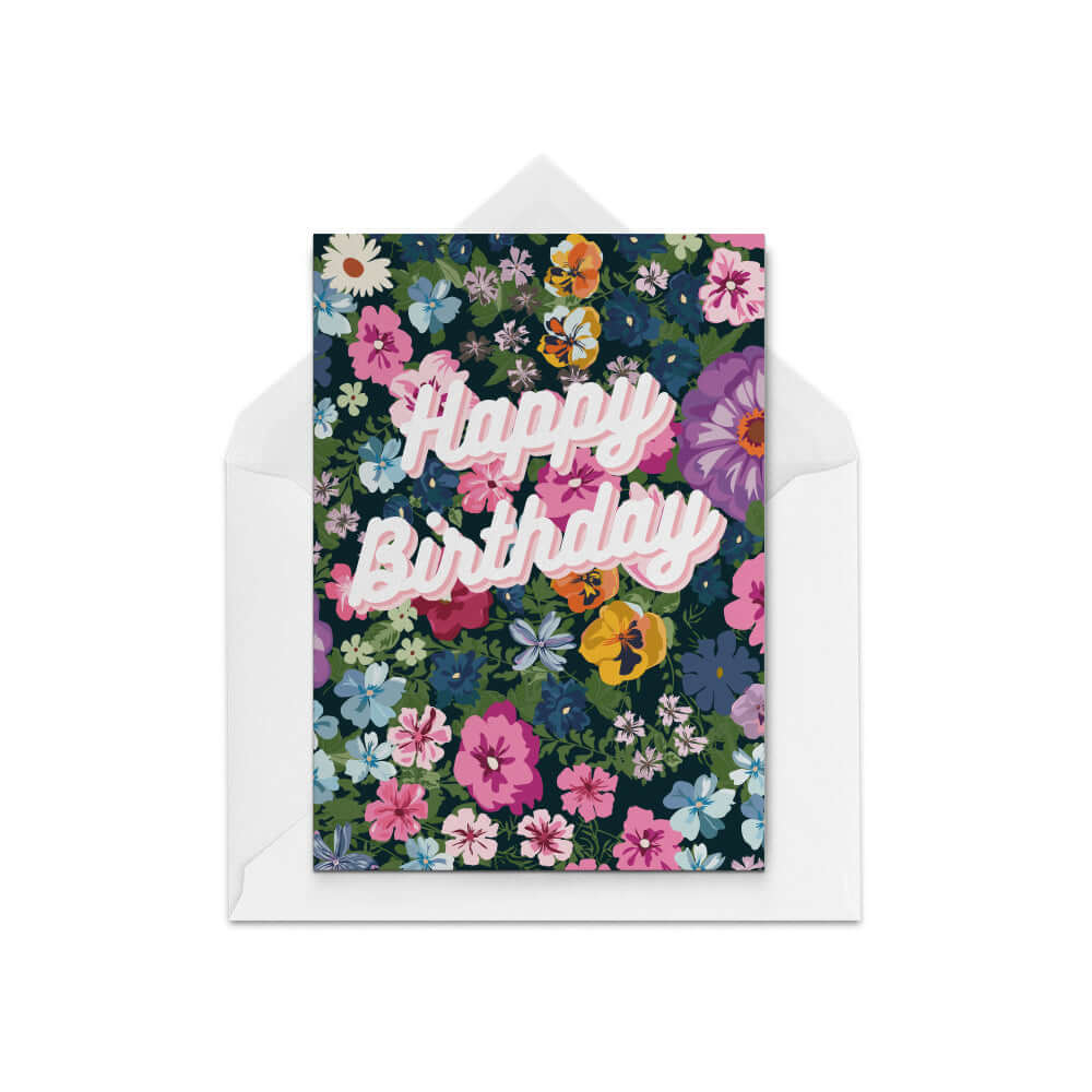 birthday card with daisies