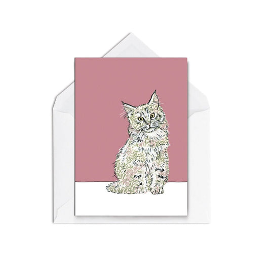 Maine Coon Cat WS - The Paper People Greeting Cards