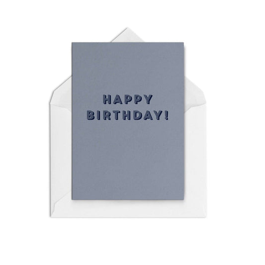 Happy Birthday Blue WS - The Paper People Greeting Cards