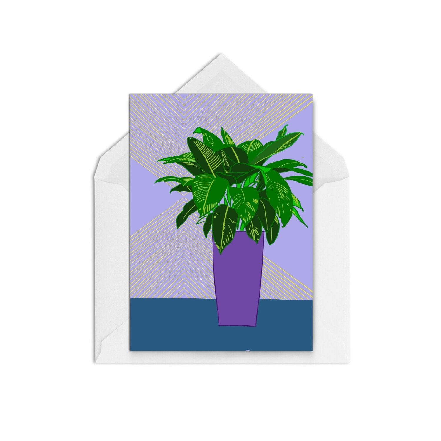 Houseplant Purple WS - The Paper People Greeting Cards