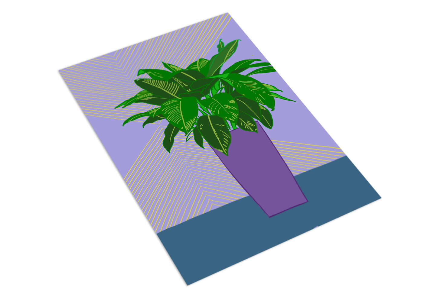 Houseplant Purple WS - The Paper People Greeting Cards