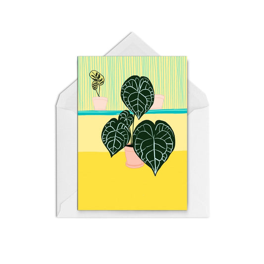 Houseplant Yellow WS - The Paper People Greeting Cards