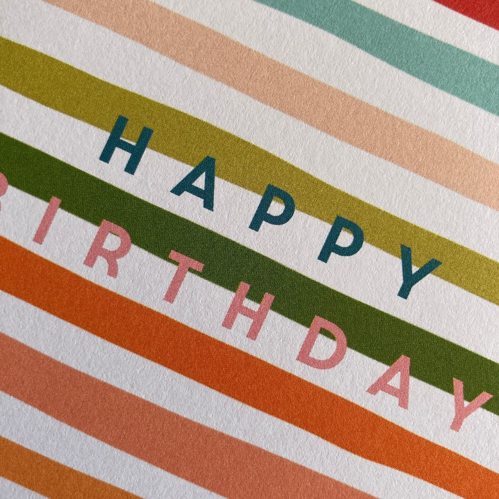 Happy Birthday Stripes - The Paper People Greeting Cards