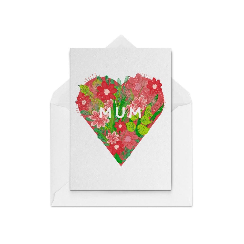 Mum Heart WS - The Paper People Greeting Cards