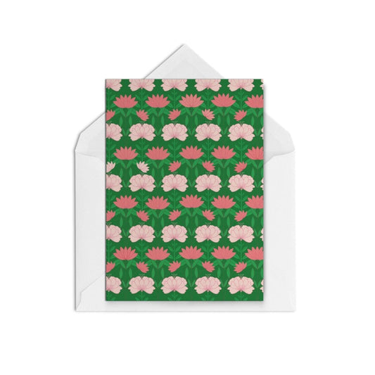 Lilies Green WS - The Paper People Greeting Cards