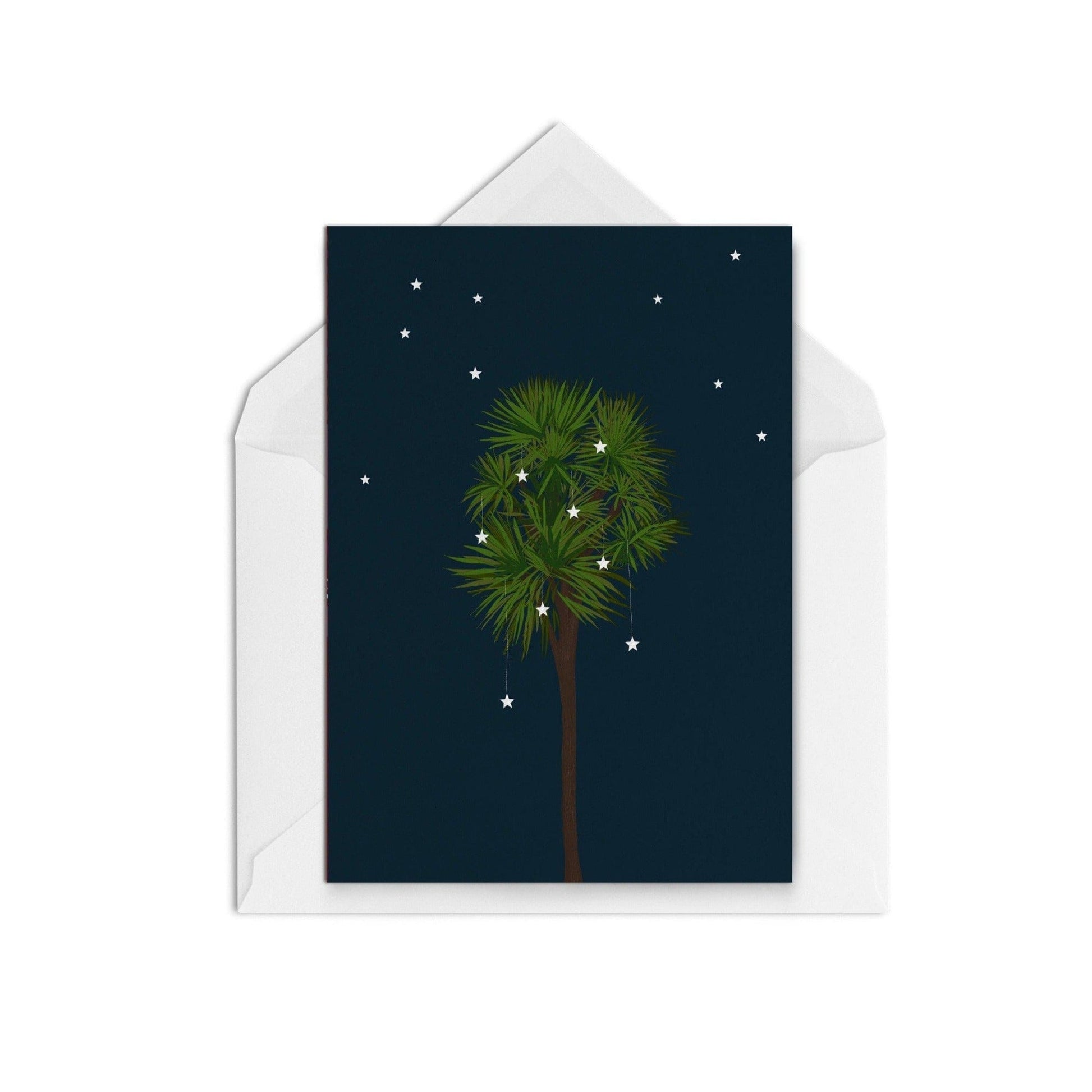 Tī Kōuka at Night WS - The Paper People Greeting Cards