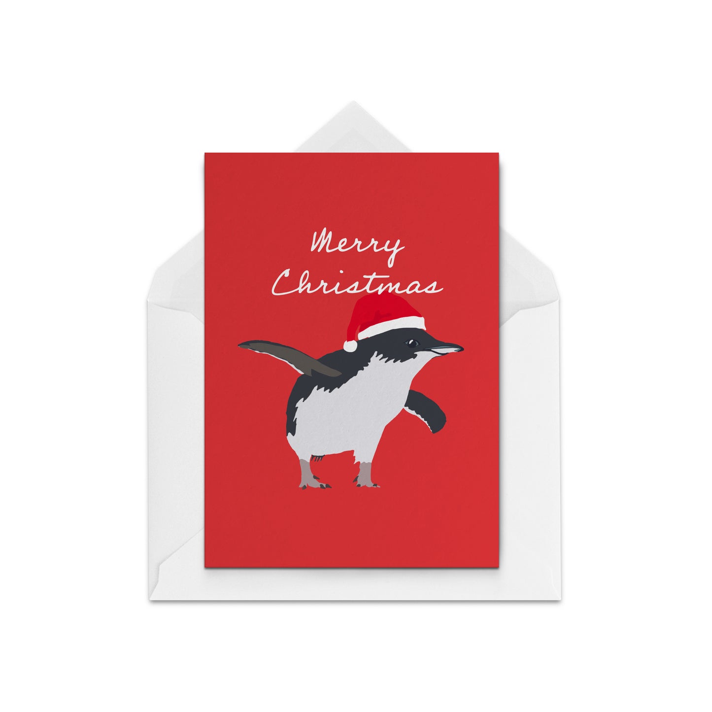 Xmas Penguin in Red WS - The Paper People Greeting Cards