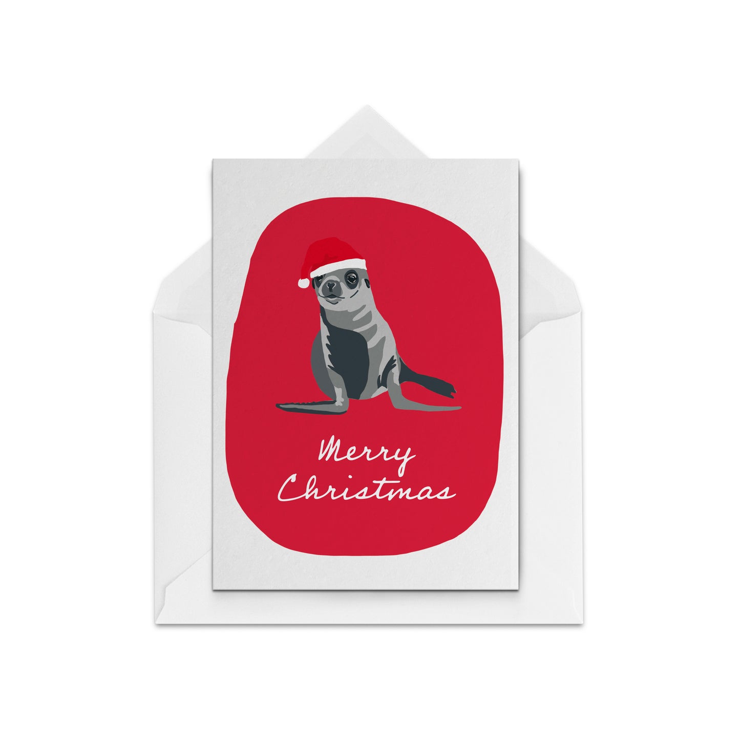 Christmas Seal Red WS - The Paper People Greeting Cards